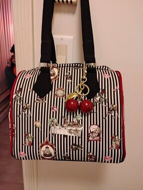 Handcrafted Gothic Style  Alice And The Mad Hatter Barrel Bag